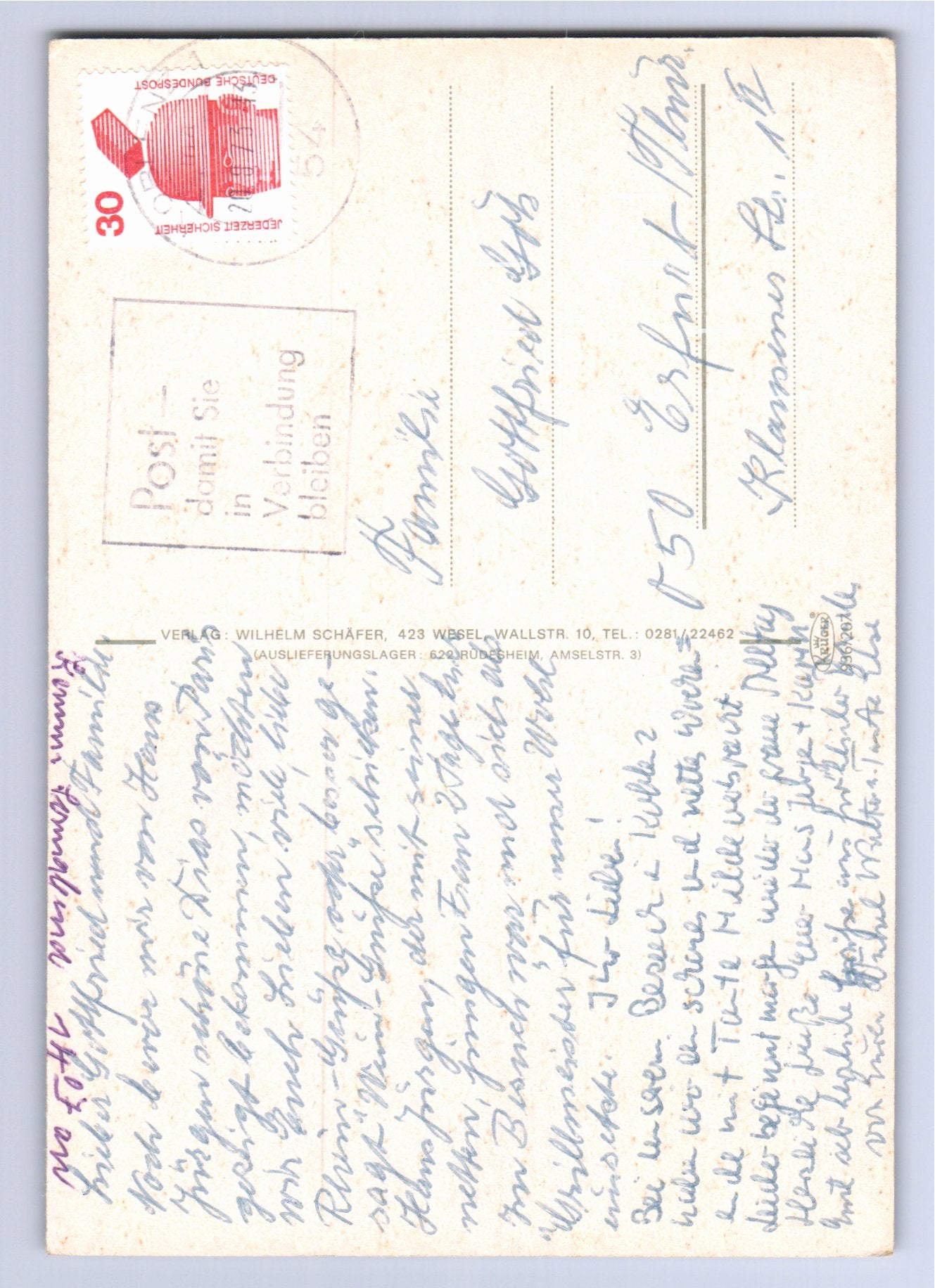 Ansichtskarte Rhein Souvenir - Rüdesheim - Kölner Dom +++