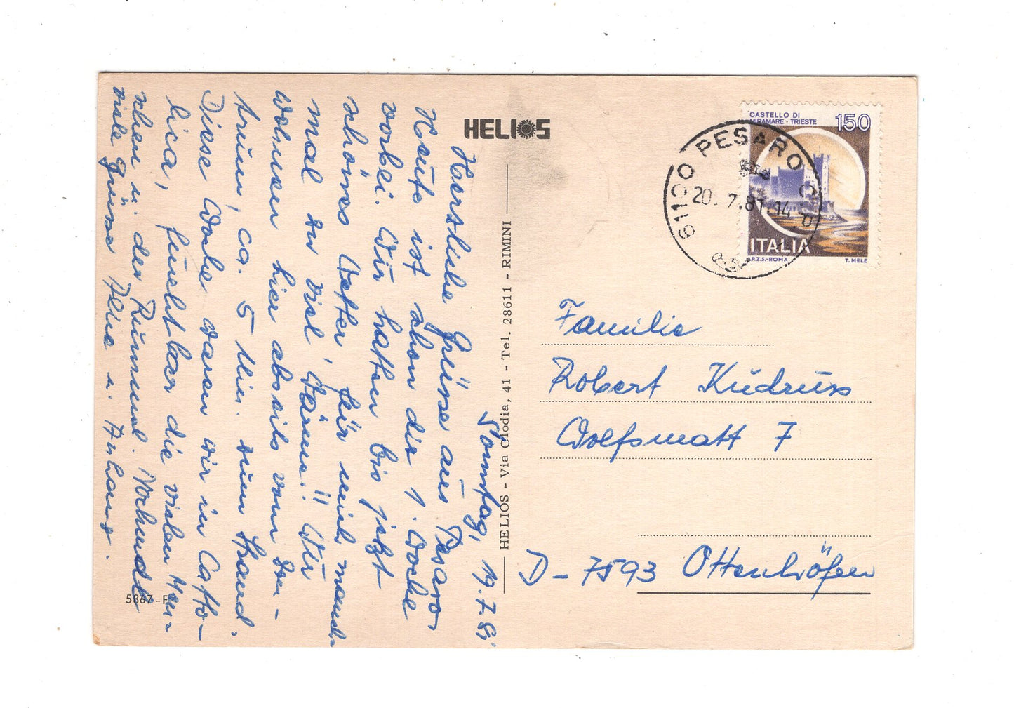 Ansichtskarte Pesaro / Italien / N1-62