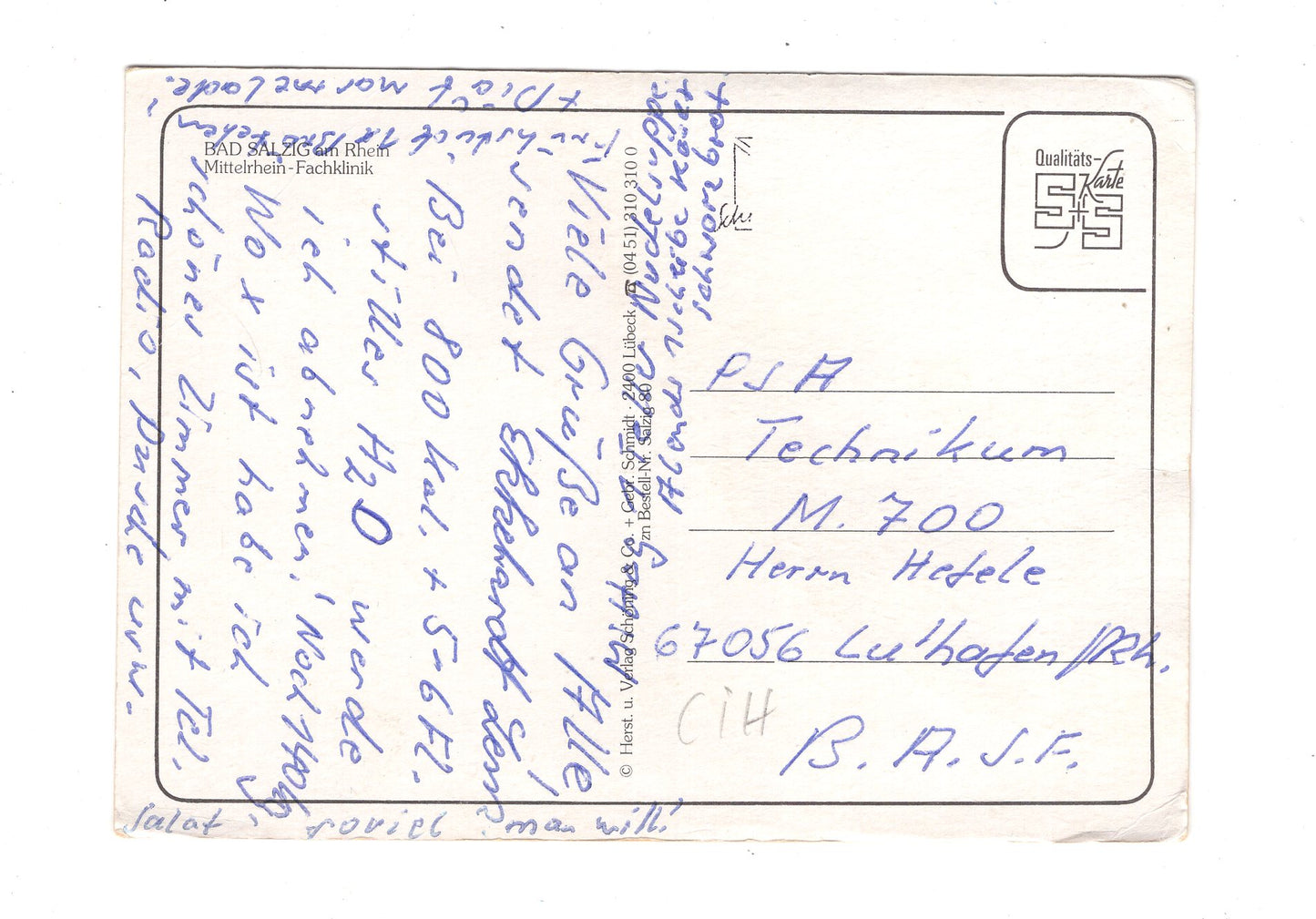 Ansichtskarte Bad Salzig am Rhein / Mittelrhein-Fachklinik