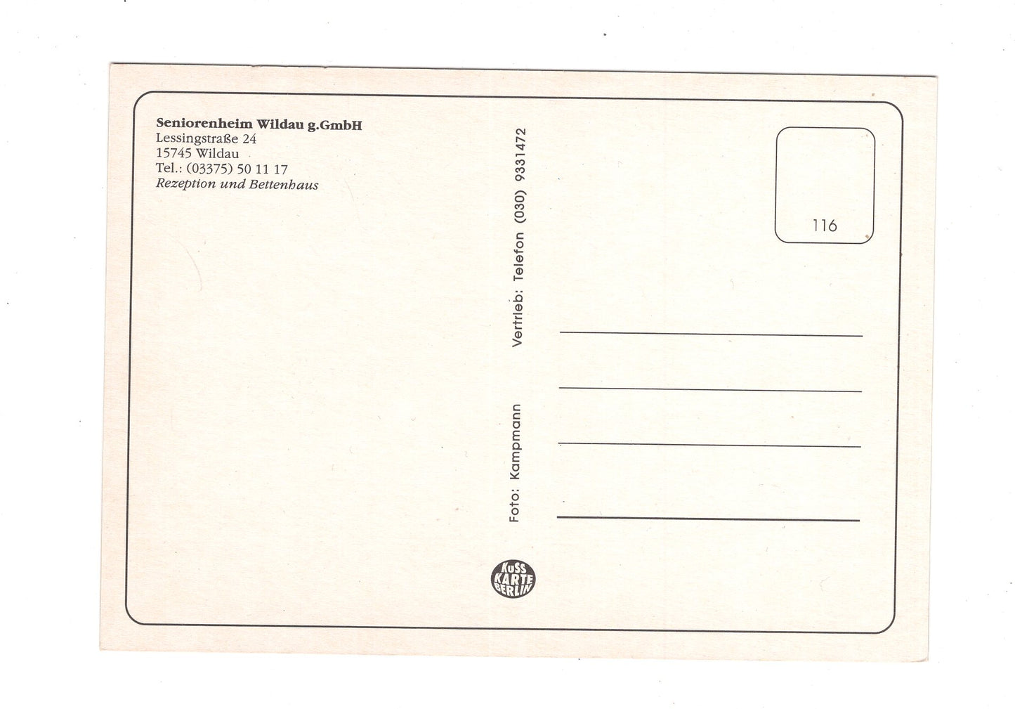 Ansichtskarte Seniorenheim Wildau