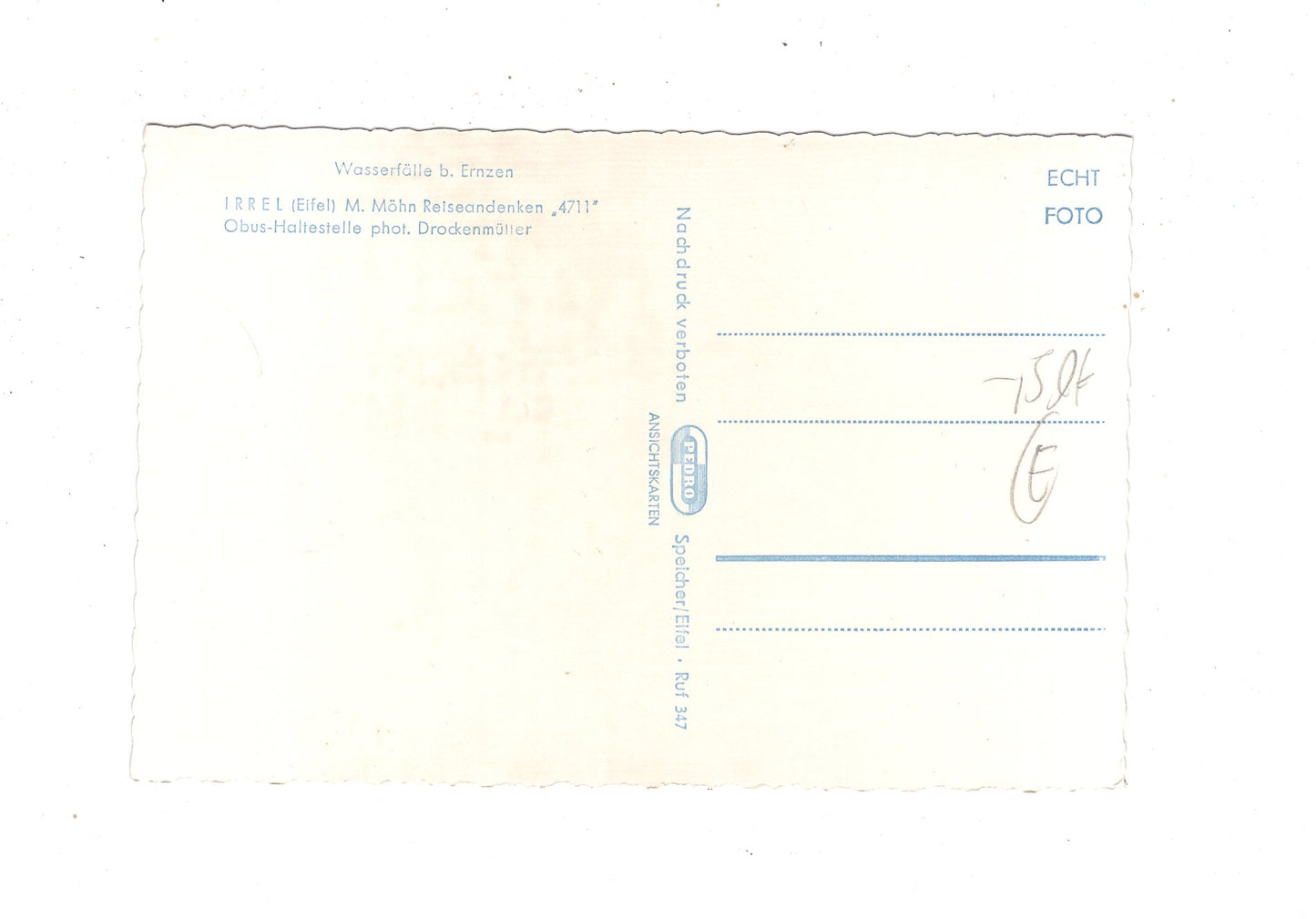Ansichtskarte Wasserfälle bei Ernzen / Irrel / Eifel / M1-61