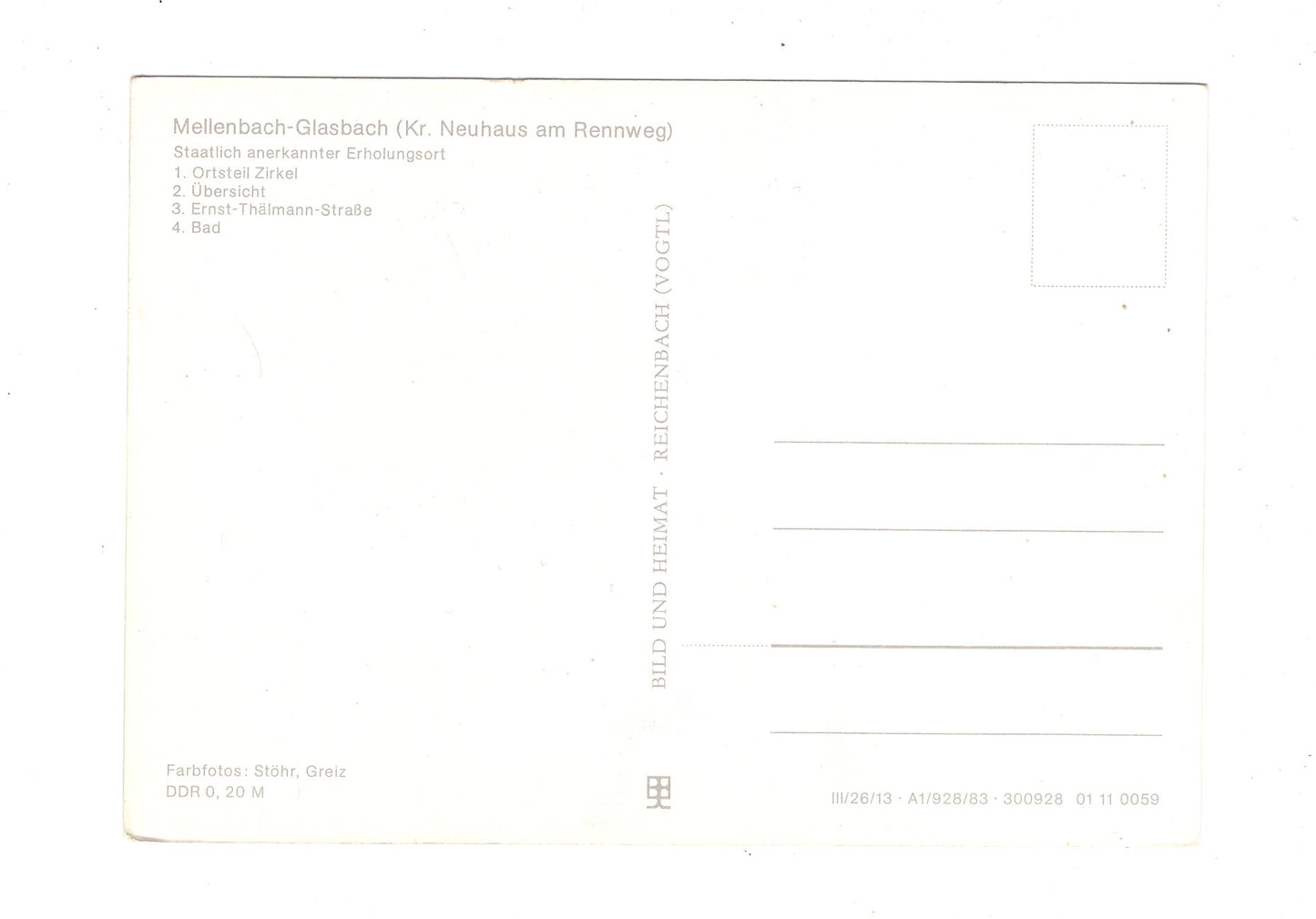 Ansichtskarte Mellenbach-Glasbach