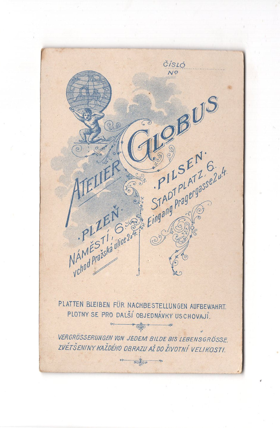 Fotografie Damenportrait - Plzen Pilsen 1900er / CDV C1-01