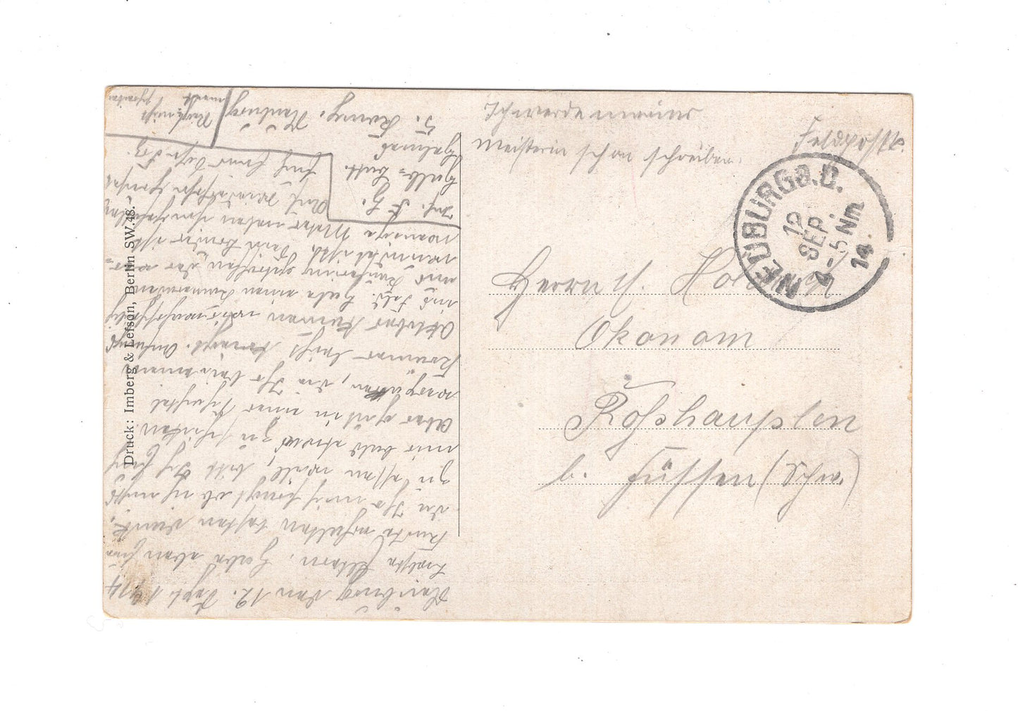 Ansichtskarte / Feldpost Kronprinz Rupprecht von Bayern - 1914