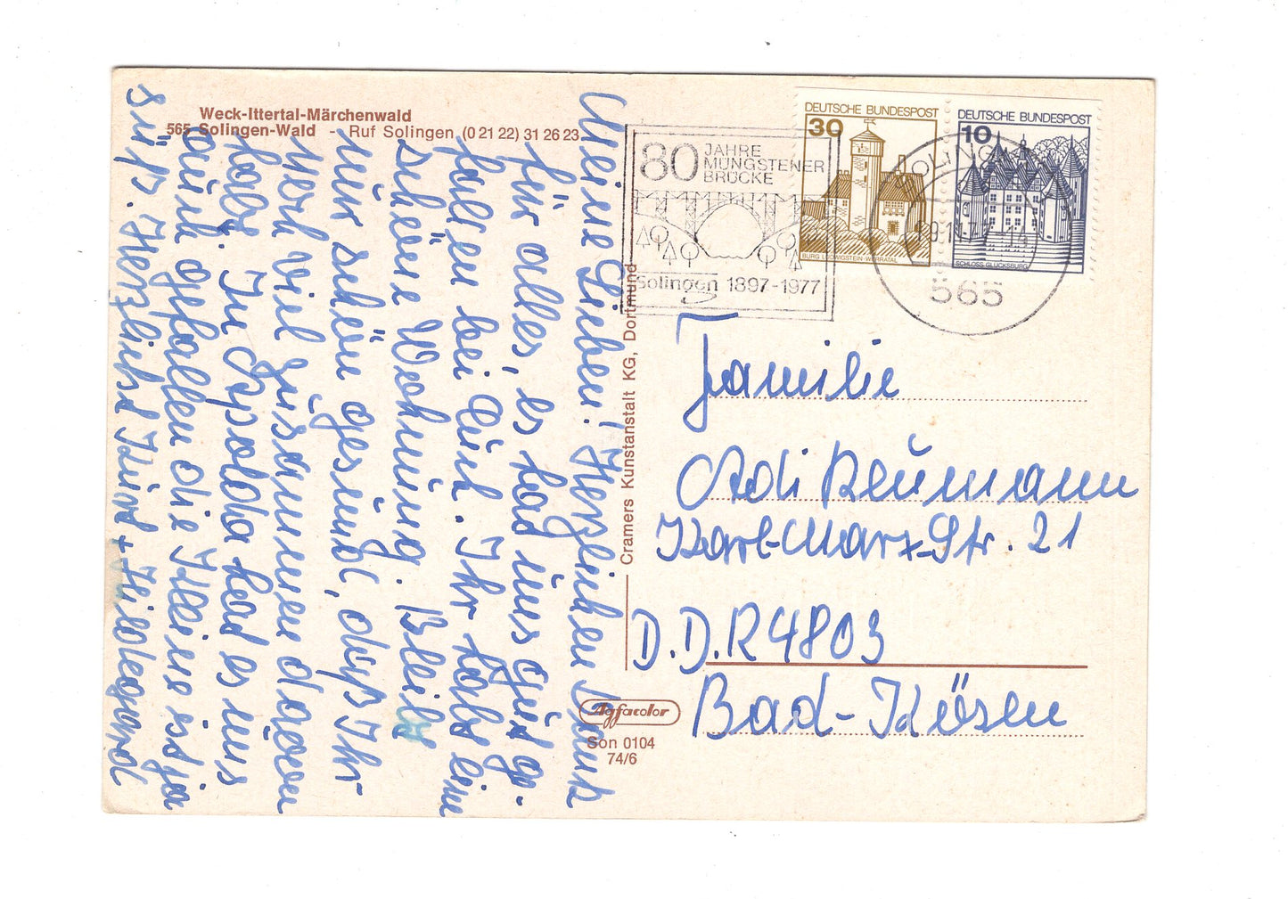 Ansichtskarte Weck-Ittertal-Märchenwald / Solingen-Wald / H1-69