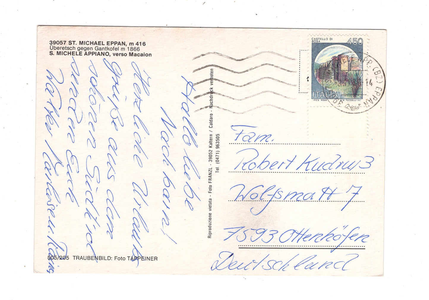 Ansichtskarte St. Michael Eppan / Italien / N1-62
