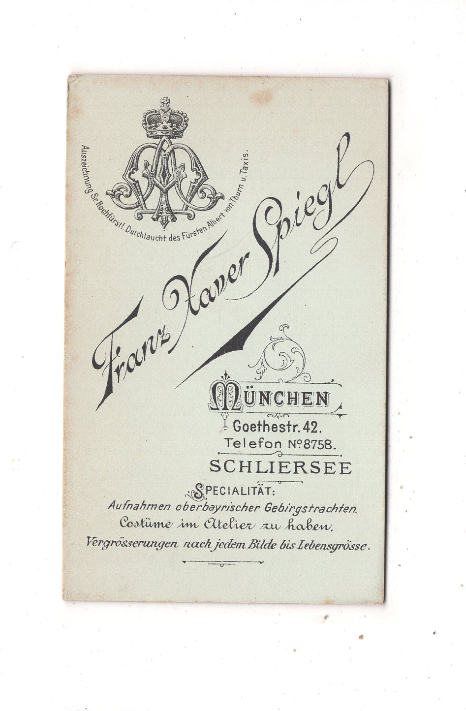 Fotografie Feine Dame - München / Schliersee 1890er