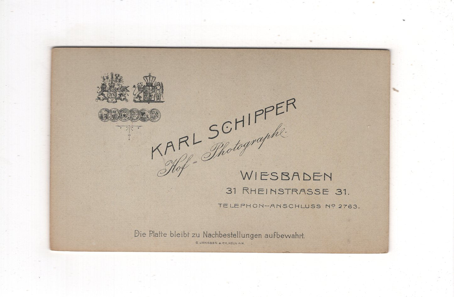 Fotografie Schönes Kinderbild / Baby - Wiesbaden 1902 / CDV N1-07