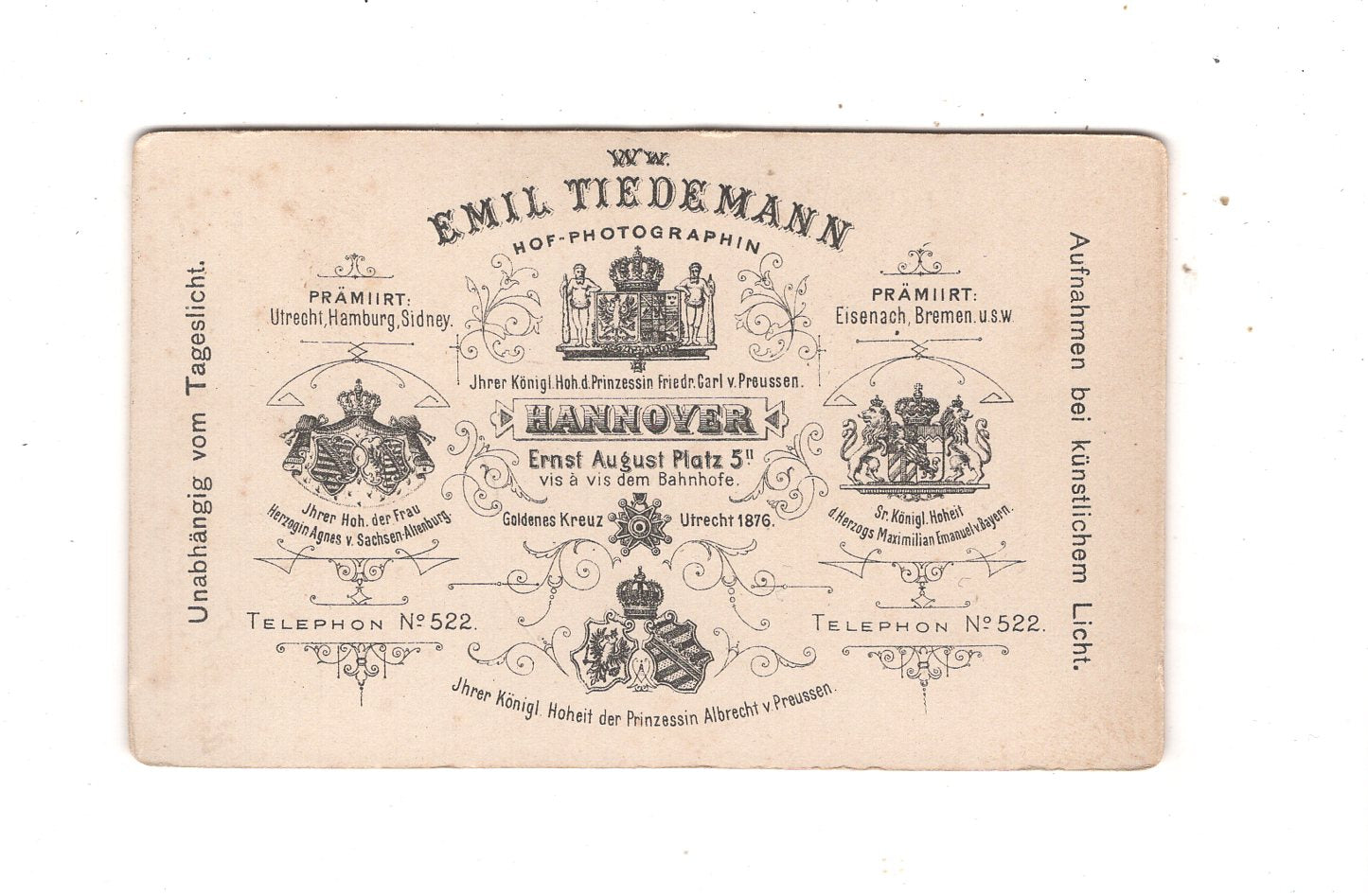 Fotografie Damenportrait - Hannover 1890er