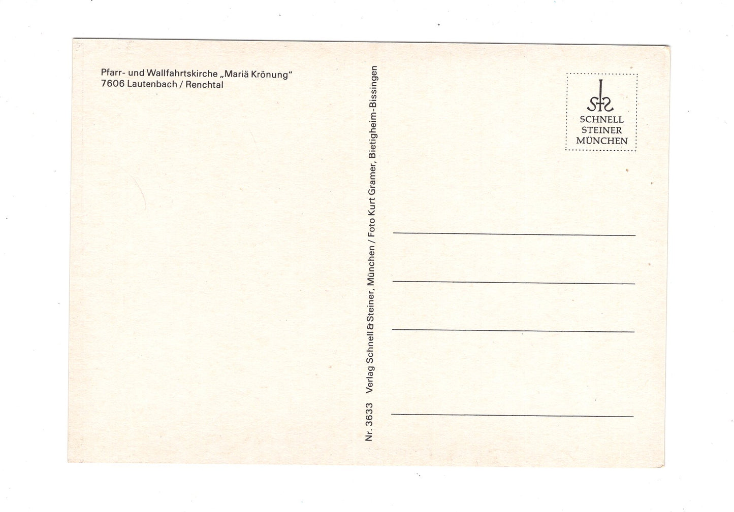 Ansichtskarte Lautenbach / Renchtal / Wallfahrtskirche Mariä Krönung