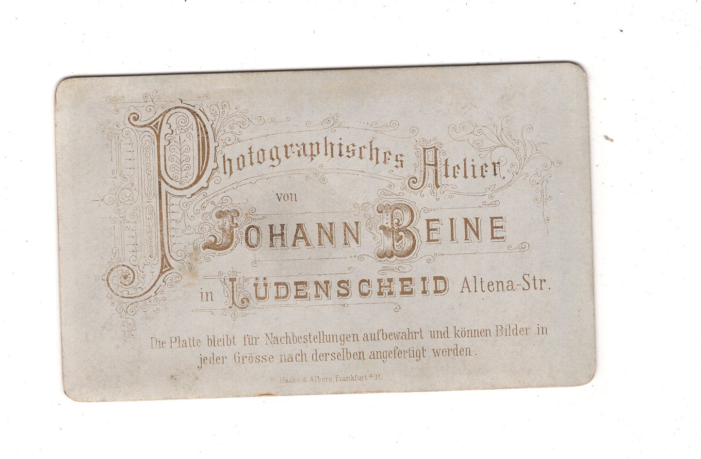 Fotografie Schönes Kinderbild / Baby - Lüdenscheid 1880er / CDV N1-07