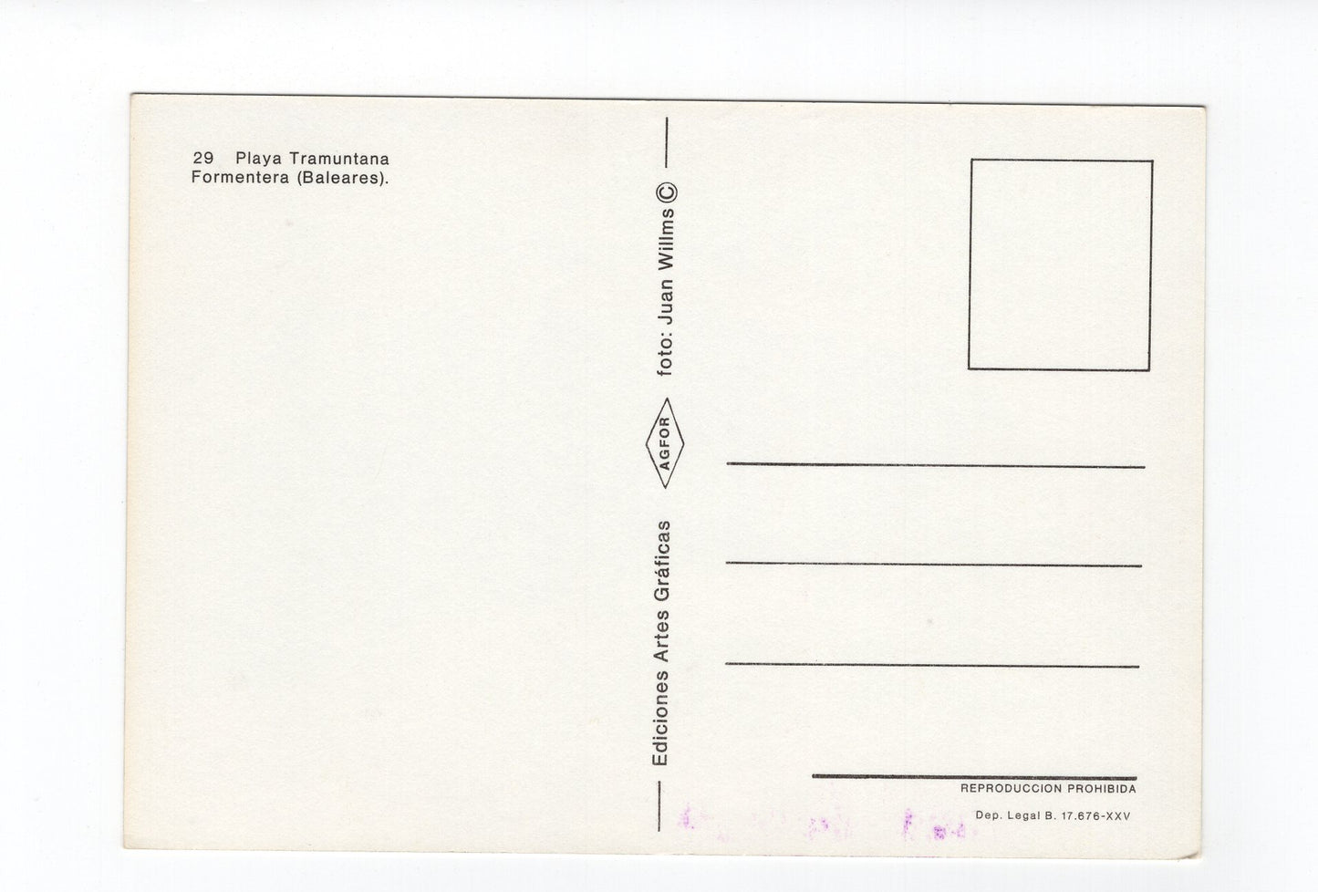 Ansichtskarte Playa Tramuntana / Formentera / Spanien