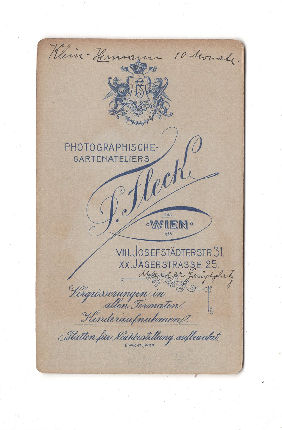 Fotografie Schönes Kinderbild / Baby - Wien um 1910 / CDV N1-07