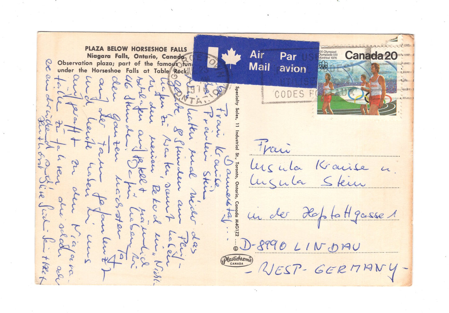 Ansichtskarte Plaza below Horseshoe Falls / Niagara Falls / Ontario / Kanada