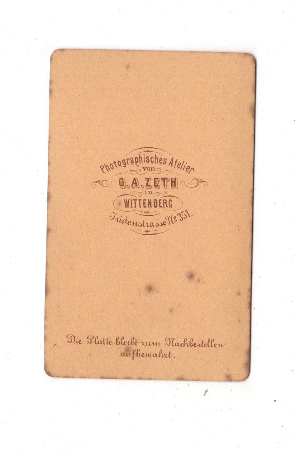 Fotografie Soldat mit Epauletten - Wittenberg 1860er / CDV M1-04