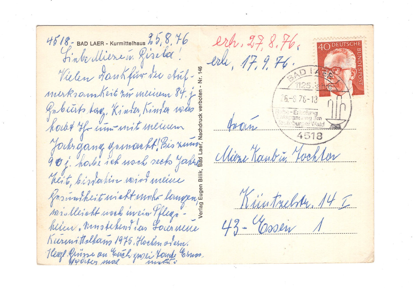 Ansichtskarte Bad Laer / Kurmittelhaus