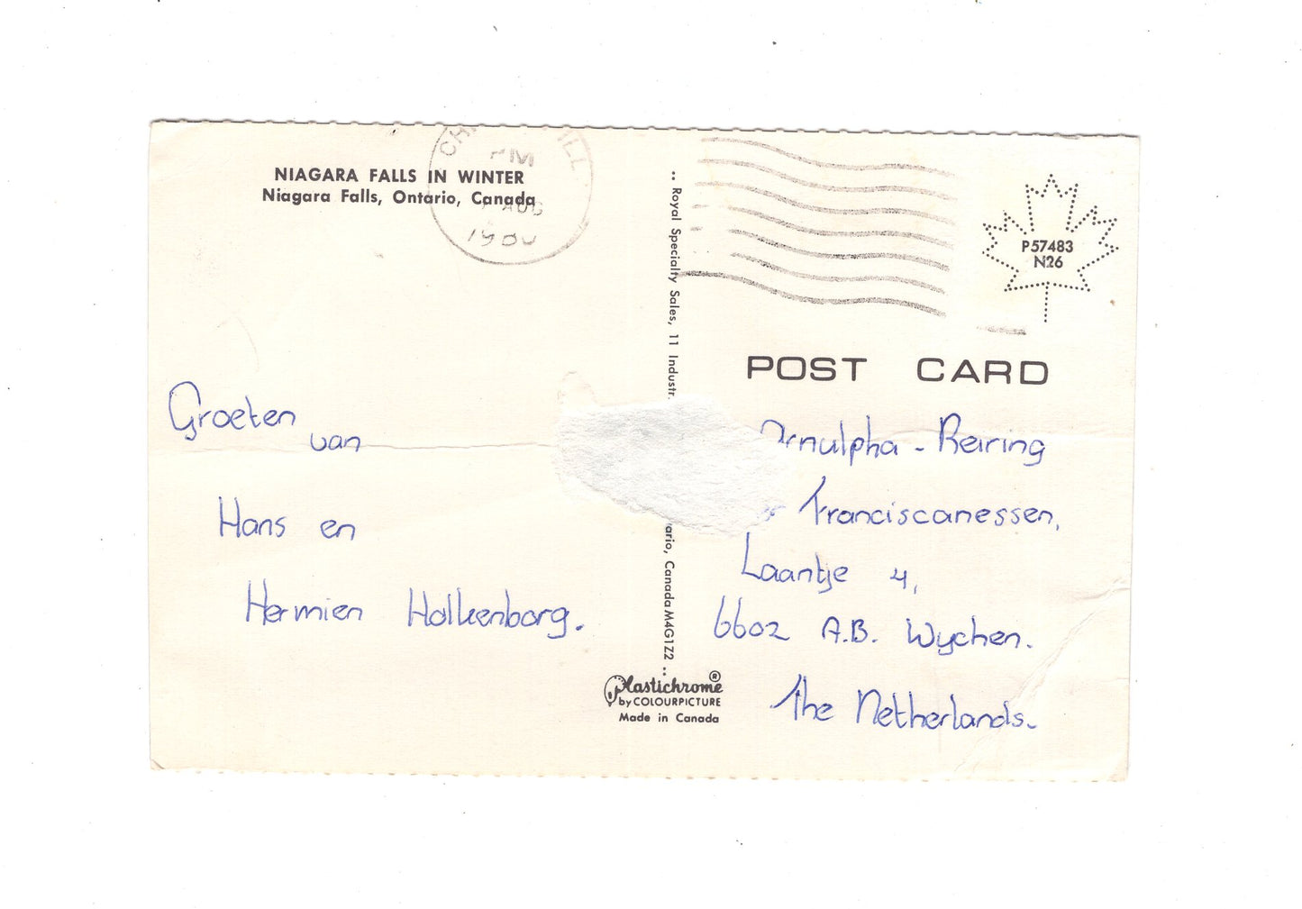 Ansichtskarte Niagara Falls in Winter / Niagara Falls / Ontario / Kanada