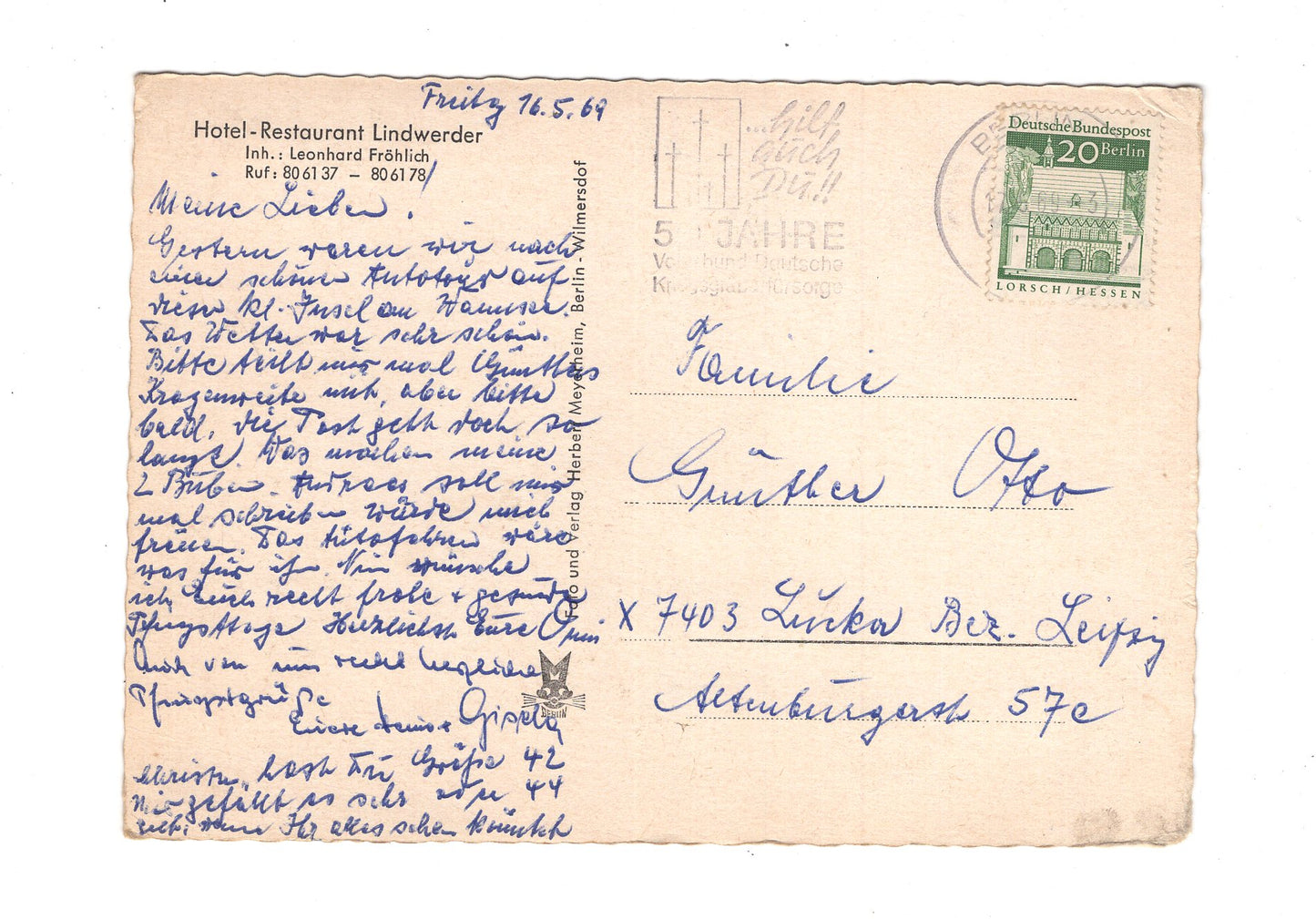 Ansichtskarte Insel Lindwerder