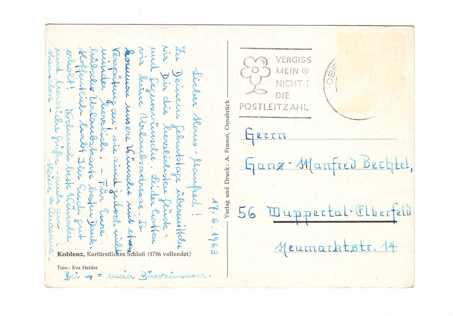 Ansichtskarte Koblenz am Rhein / Kurfürstliches Schloss