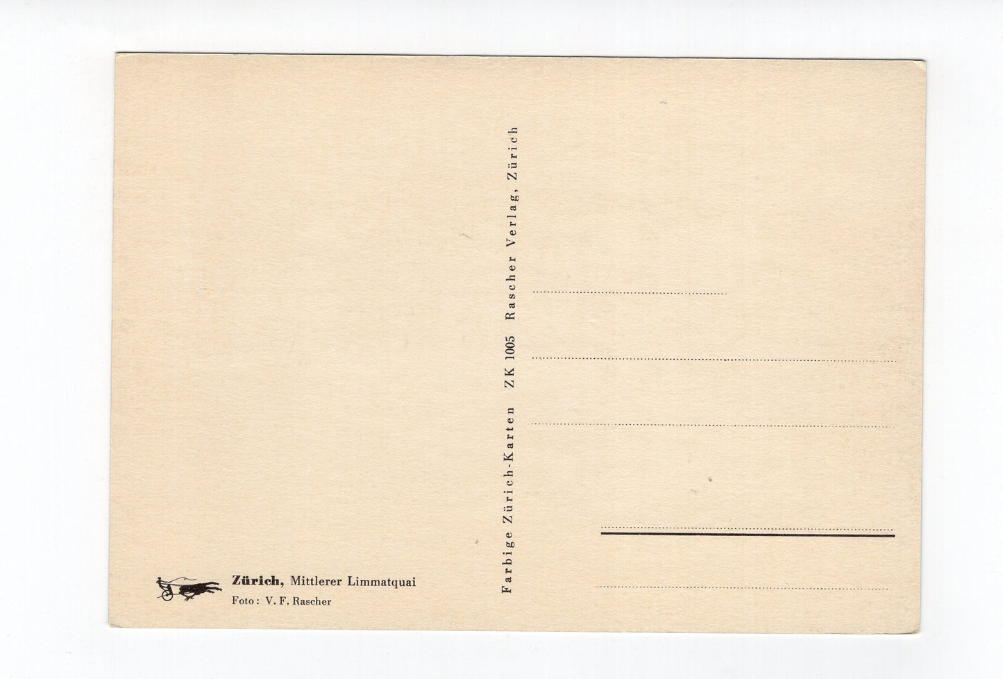 Ansichtskarte Zürich / Mittlerer Limmatquai / Schweiz