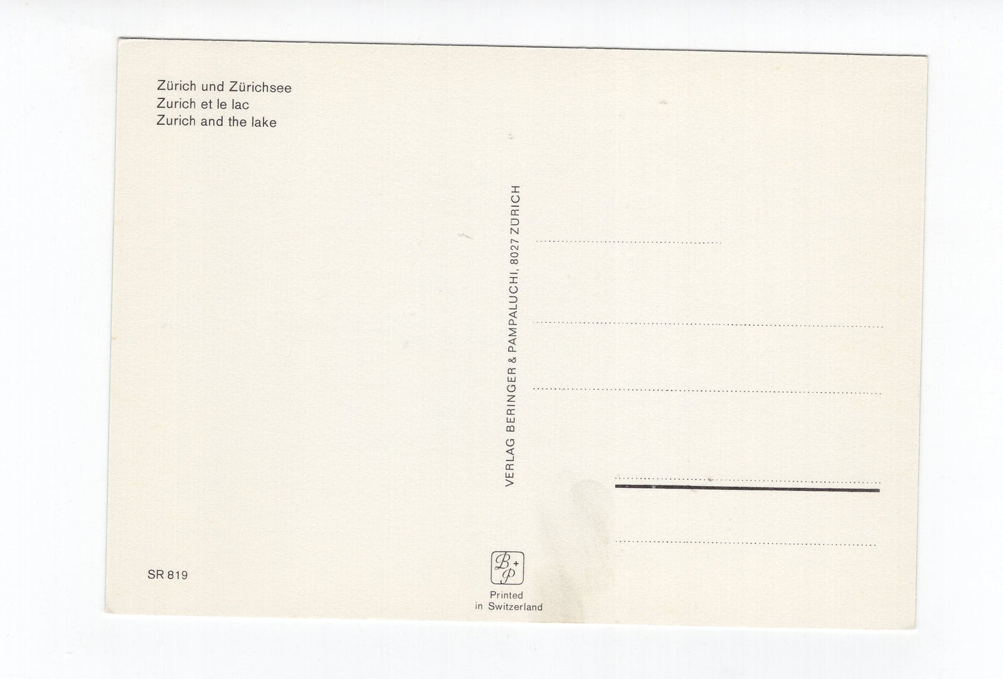 Ansichtskarte Zürich und Zürichsee / Schweiz
