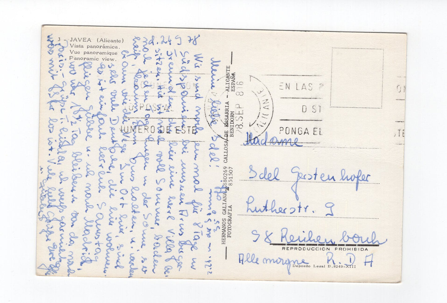 Ansichtskarte Javea / Spanien