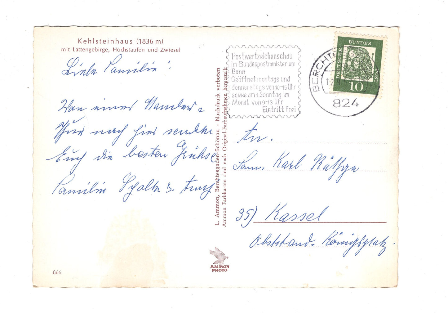 Ansichtskarte Kehlsteinhaus mit Lattengebirge - Zwiesel +++ / H1-70