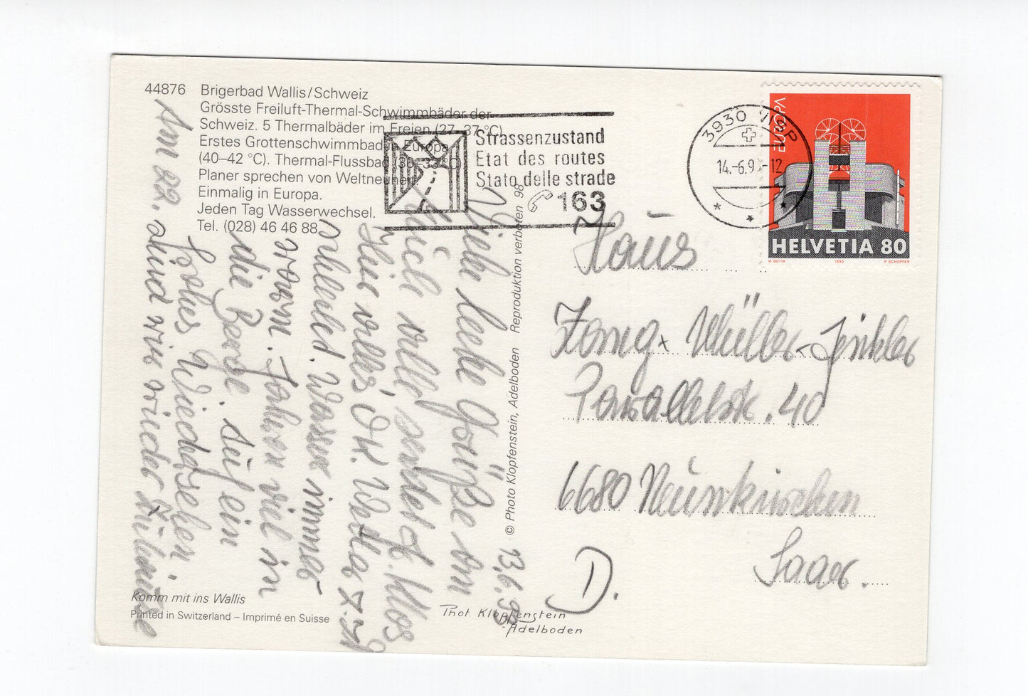 Ansichtskarte Brigerbad / Wallis / Schweiz