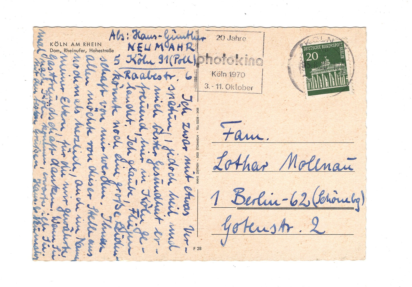 Ansichtskarte Köln am Rhein / Dom - Rheinufer - Hohestraße / G1-57