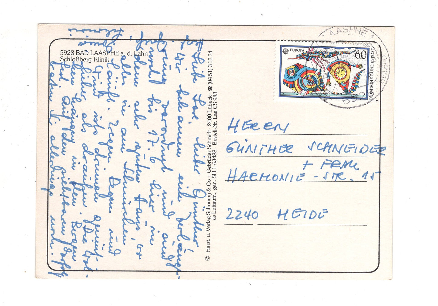 Ansichtskarte Bad Laasphe an der Lahn / Schlossberg-Klinik / I1-66