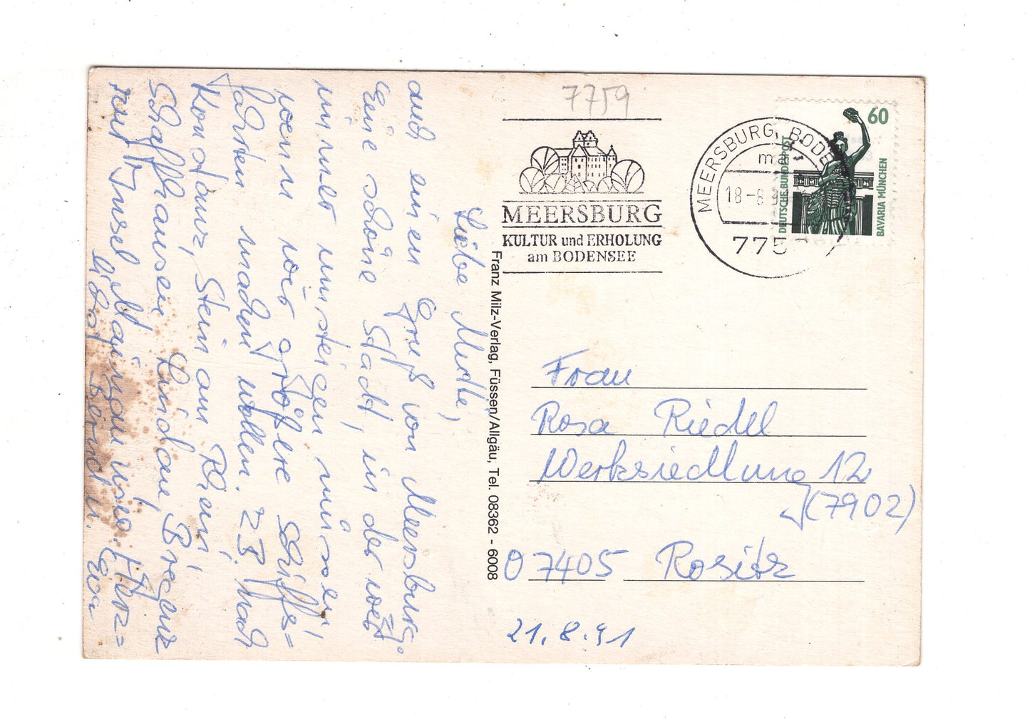 Ansichtskarte Meersburg am Bodensee / J1-64