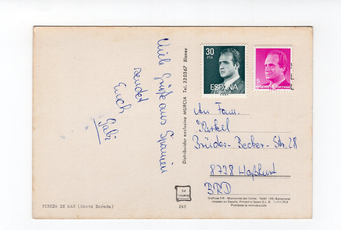 Ansichtskarte Pineda de Mar / Costa Dorada / Spanien