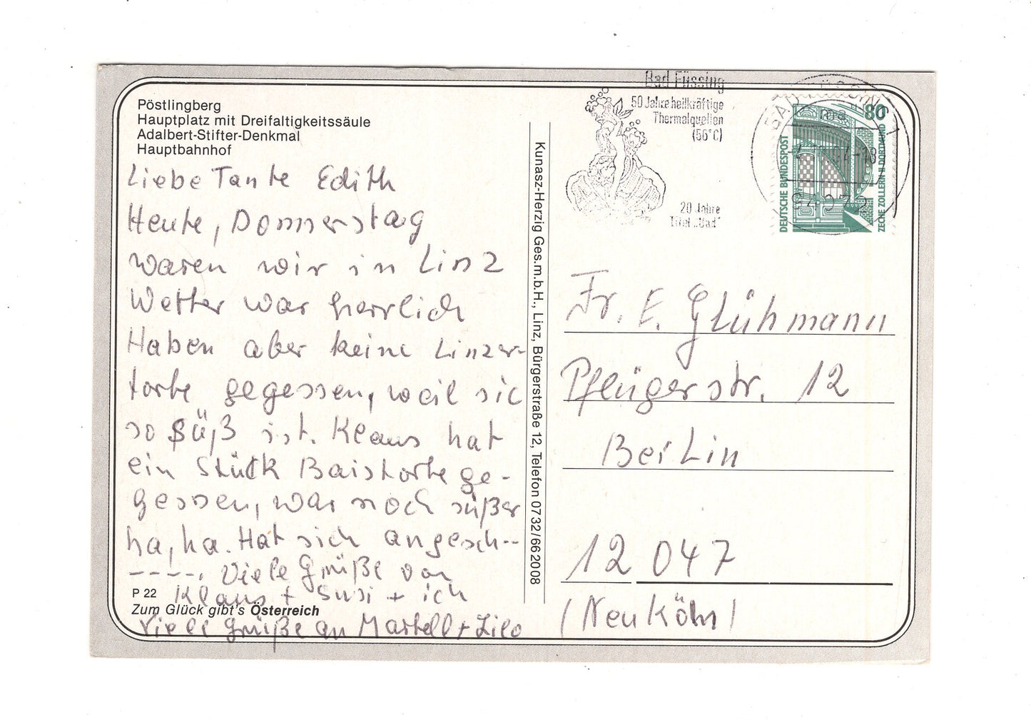 Ansichtskarte Linz an der Donau / Pöstlingberg / Oberösterreich / Österreich