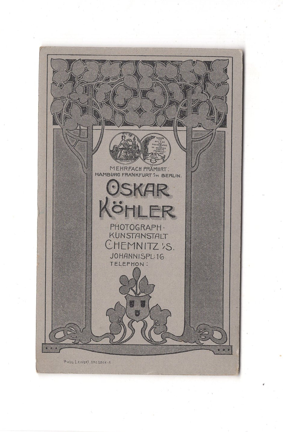 Fotografie Damenportrait - Chemnitz um 1900 / CDV C1-01