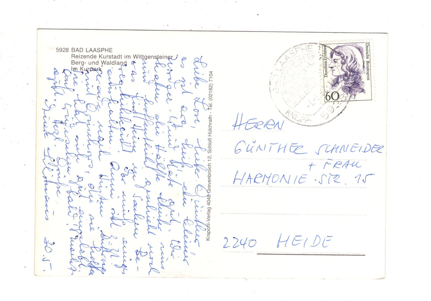 Ansichtskarte Bad Laasphe / Im Kurpark / I1-66