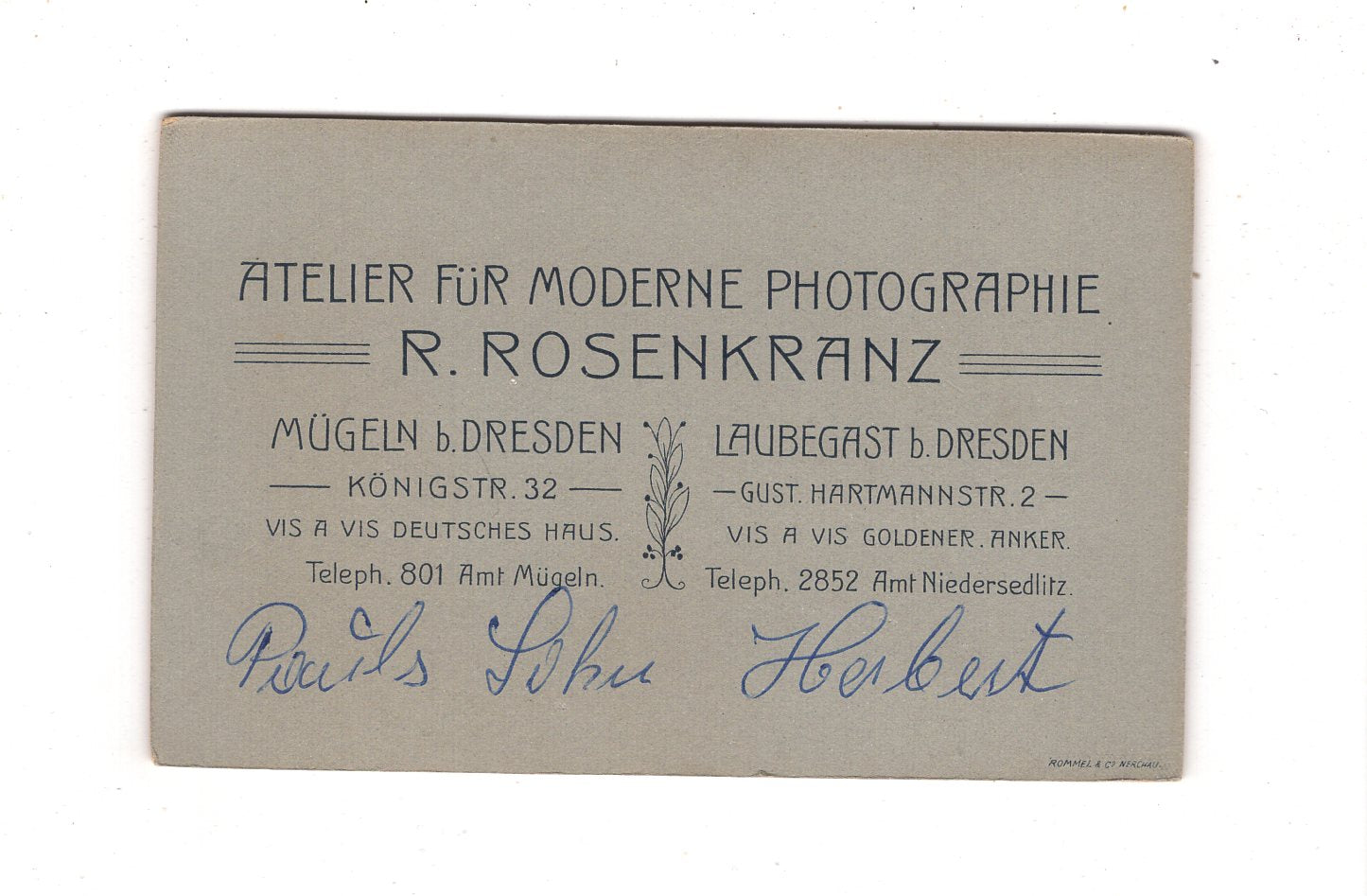 Fotografie Niedlicher kleiner Junge - Mügeln & Laubegast bei Dresden um 1910 / CDV M1-24