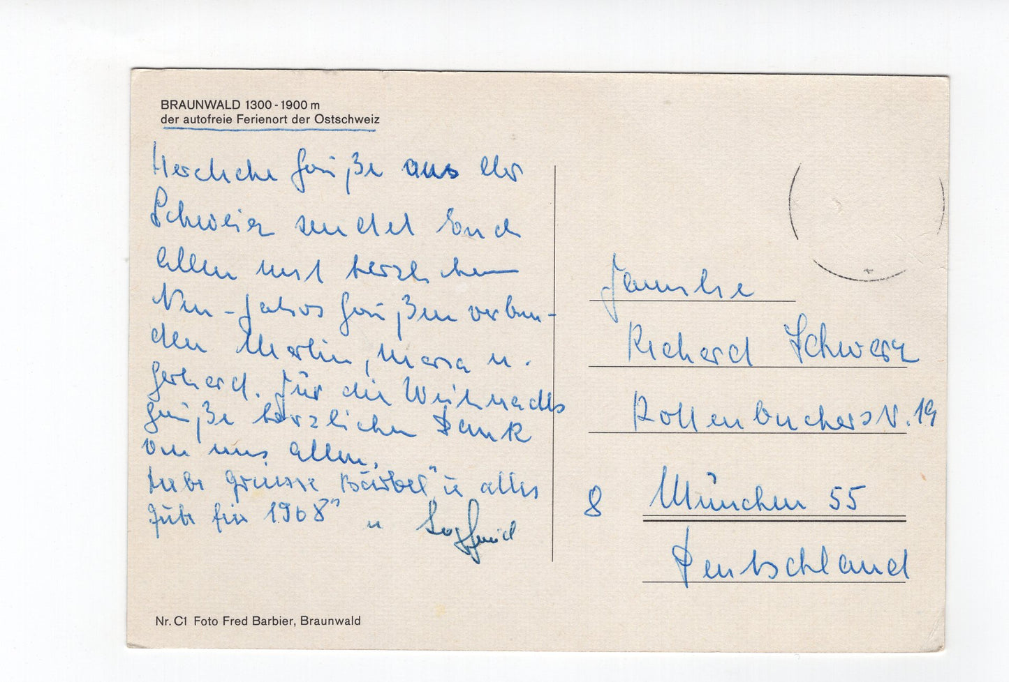 Ansichtskarte Braunwald / Schweiz