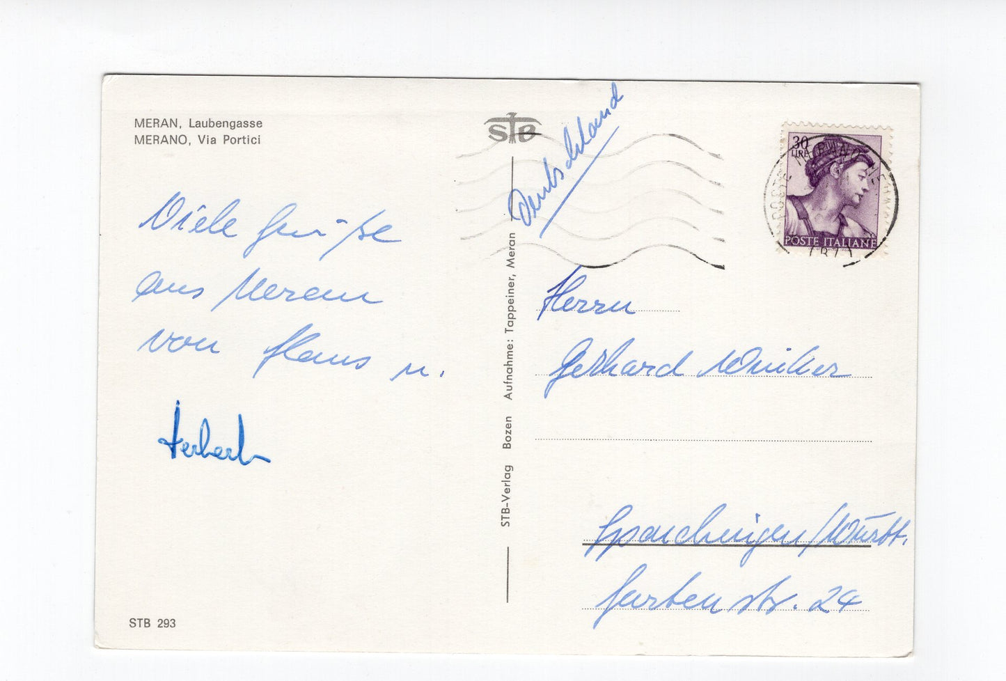 Ansichtskarte Merano Meran / Laubengasse / Südtirol / Italien