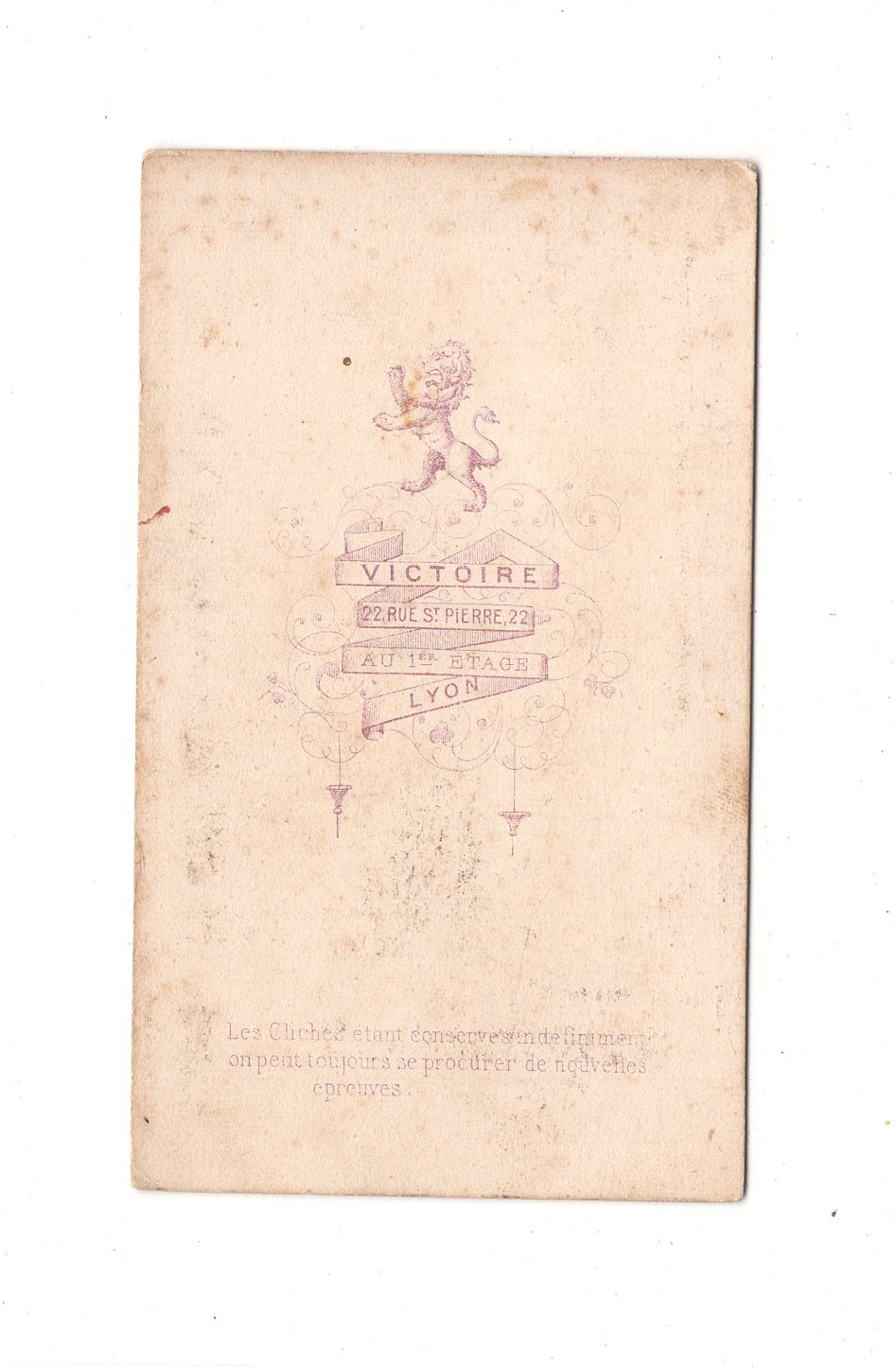 Fotografie Herrenportrait - Lyon 1860er / CDV C1-19