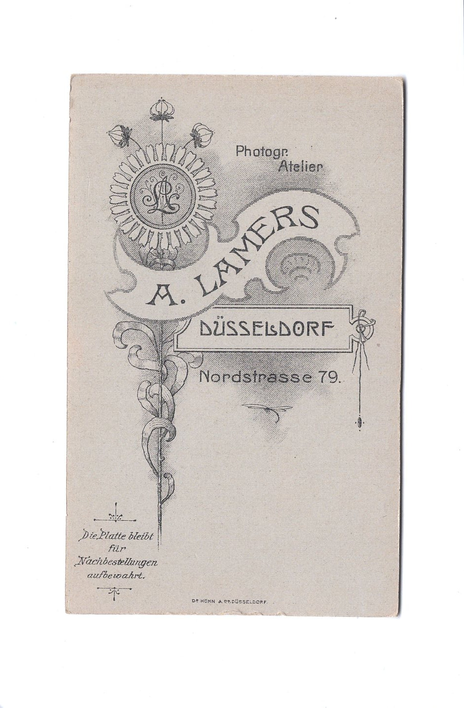 Fotografie Damenportrait - Düsseldorf um 1900