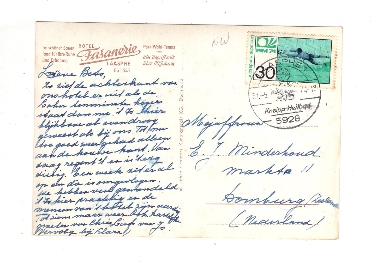 Ansichtskarte Bad Laasphe / Hotel Fasanerie / I1-66