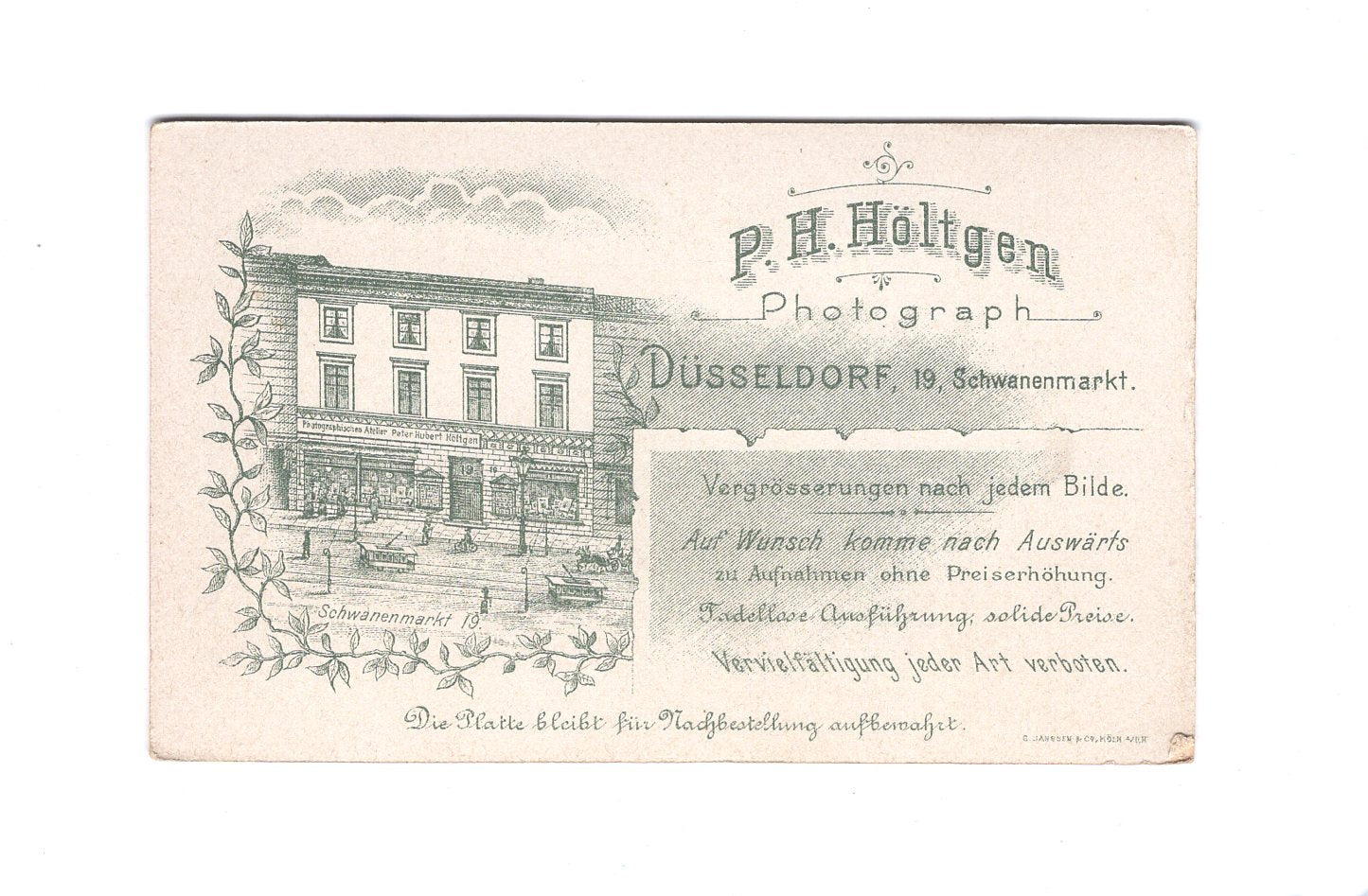 Fotografie Damenportrait - Düsseldorf 1890er