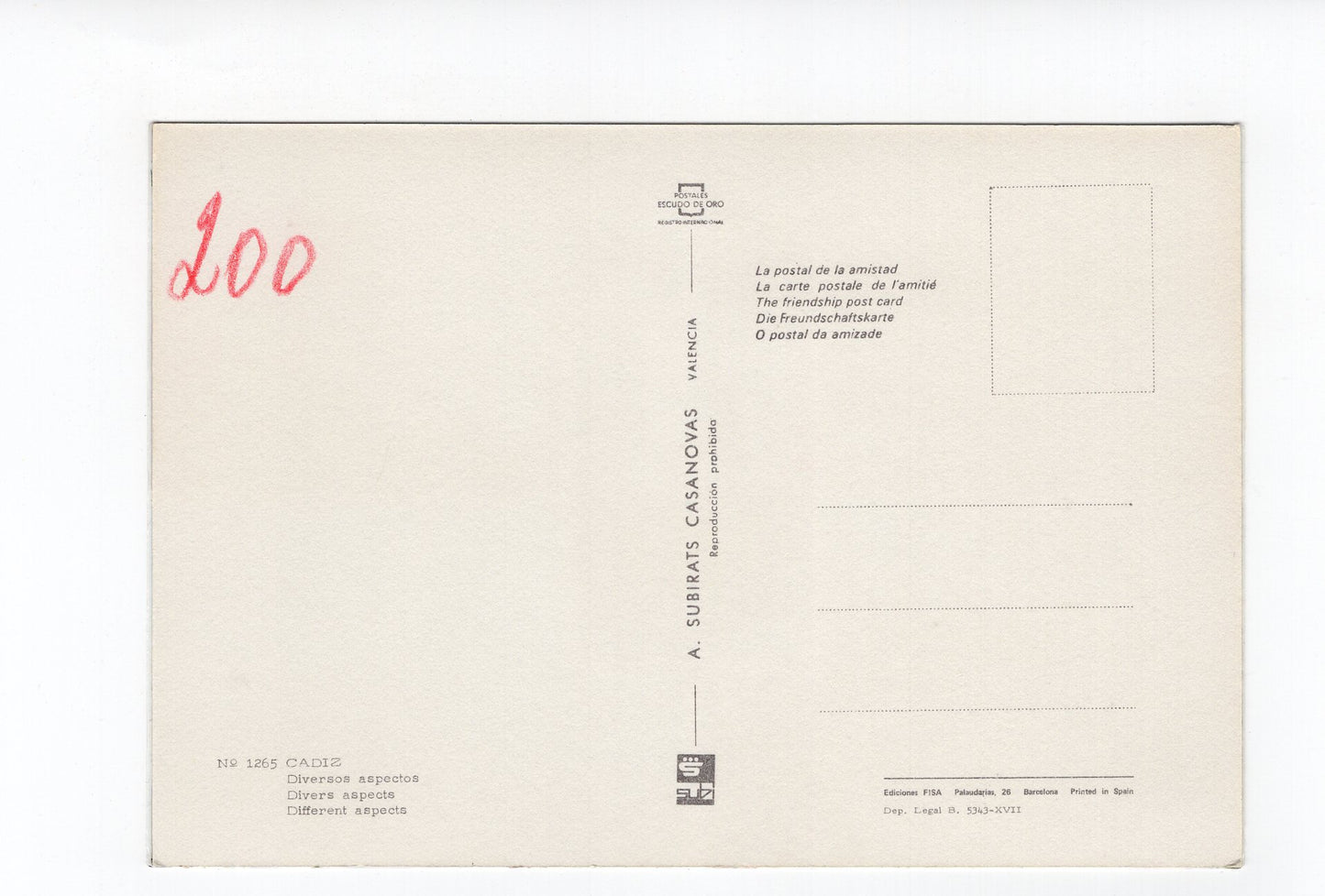 Ansichtskarte Cadiz / Spanien