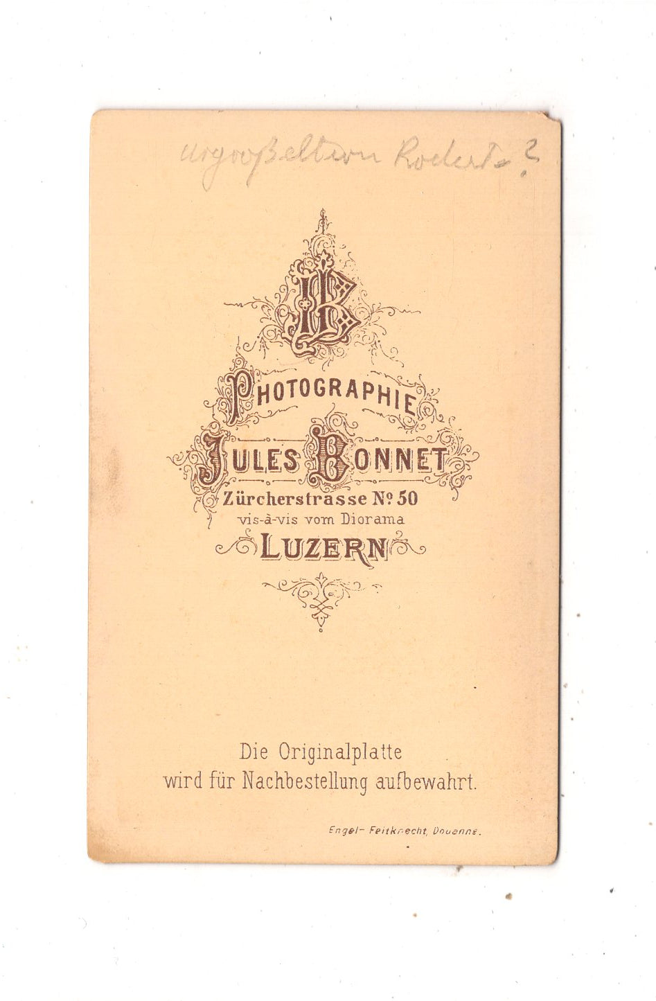 Fotografie Damenportrait - Luzern 1870er / CDV N1-11