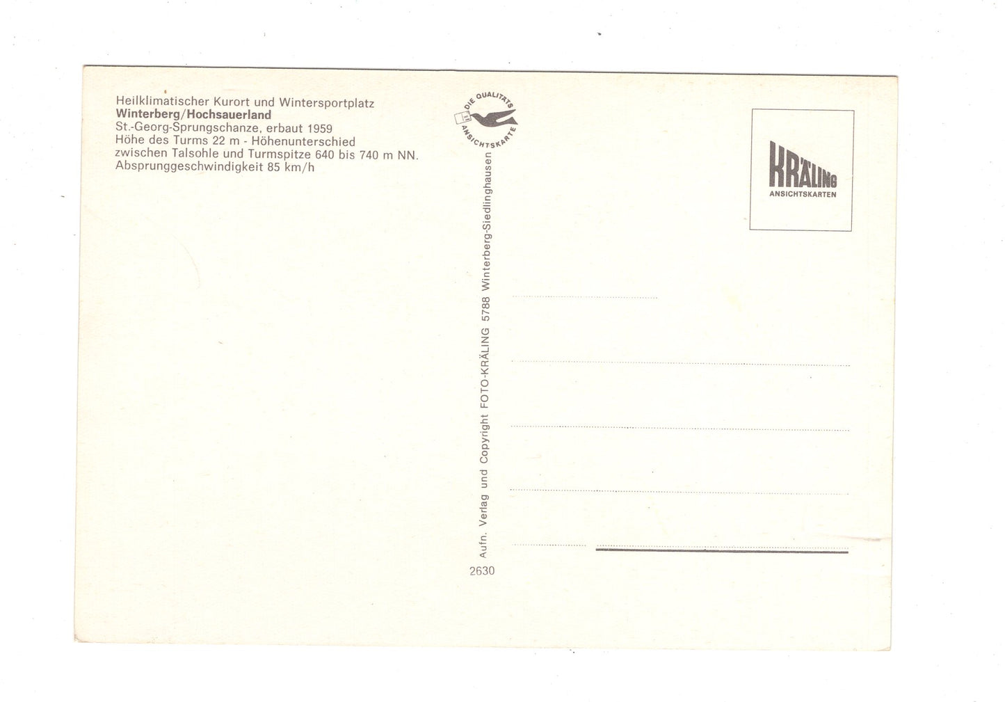 Ansichtskarte Winterberg / Hochsauerland / St.-Georg-Sprungschanze / H1-70