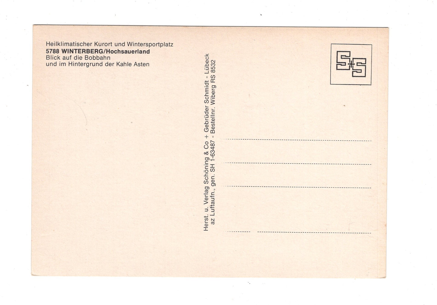 Ansichtskarte Winterberg / Hochsauerland / Bobbahn / H1-70