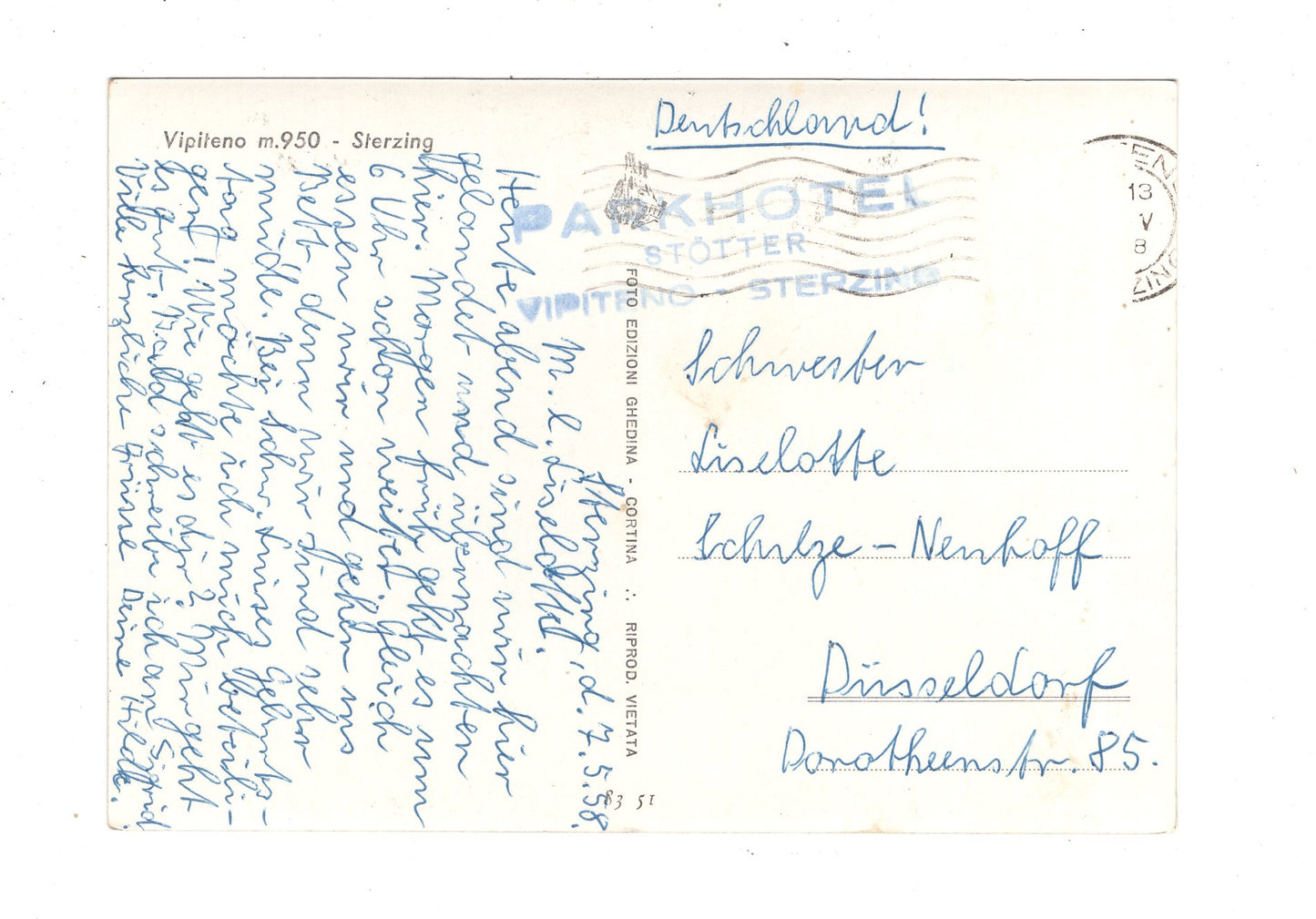 Ansichtskarte Sterzing / Italien / N1-63