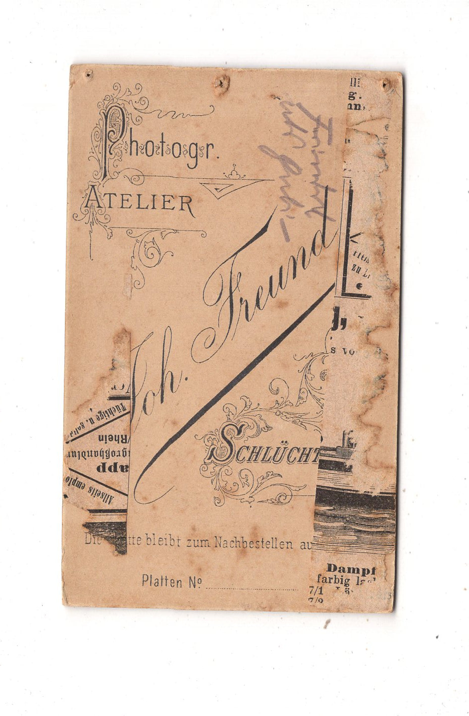 Fotografie Schönes Kinderbild / Baby - Schlüchtern 1890er / CDV N1-07