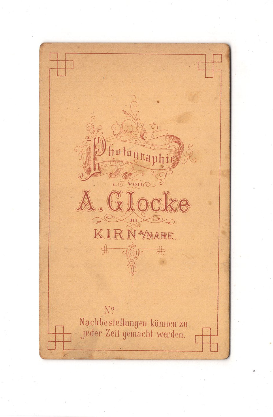 Fotografie Herrenportrait - Kirn an der Nahe 1870er / CDV C1-19