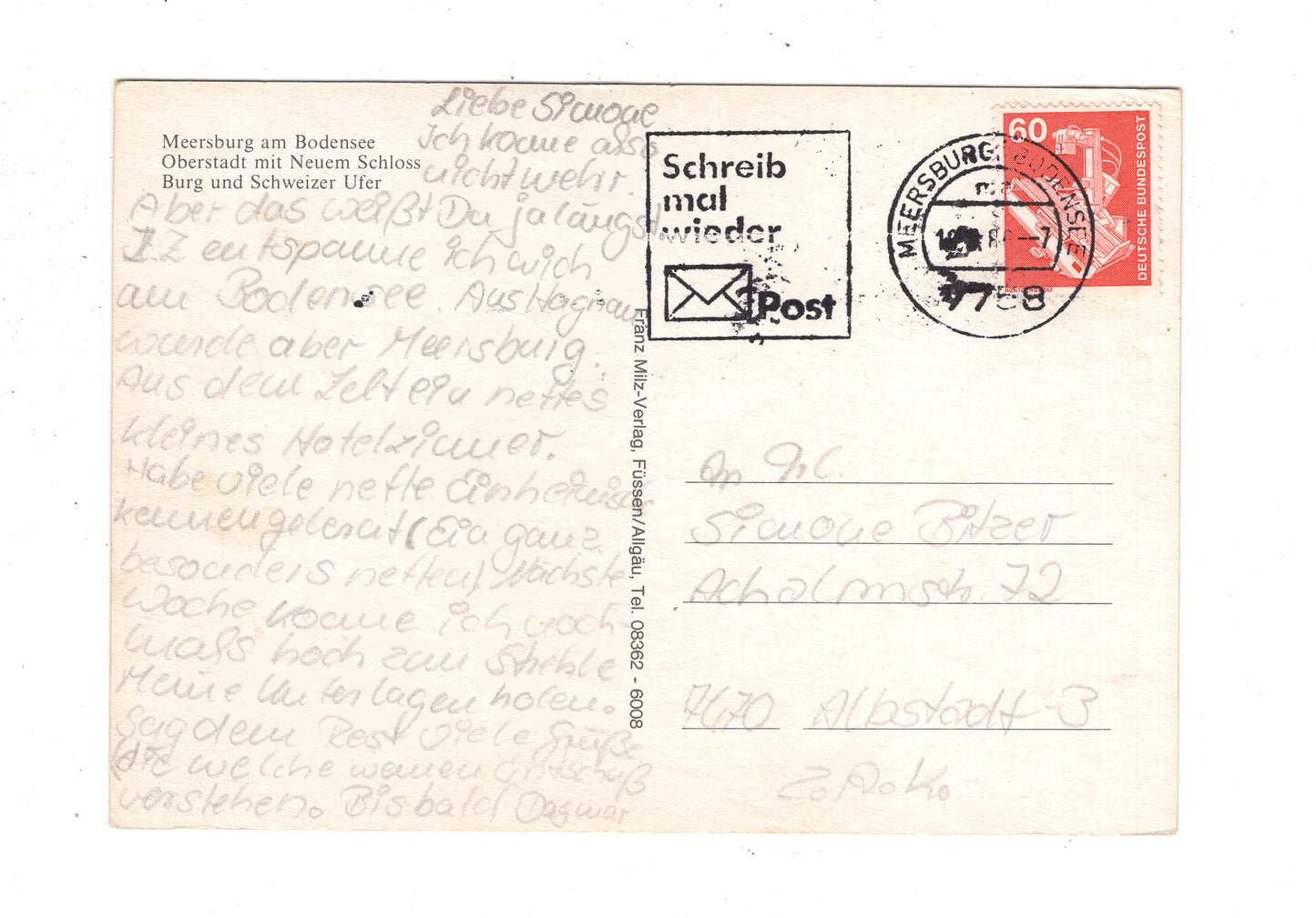 Ansichtskarte Meersburg am Bodensee / Oberstadt / J1-64